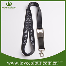 Custom polyester neck lanyards bottle opener buckle lanyard